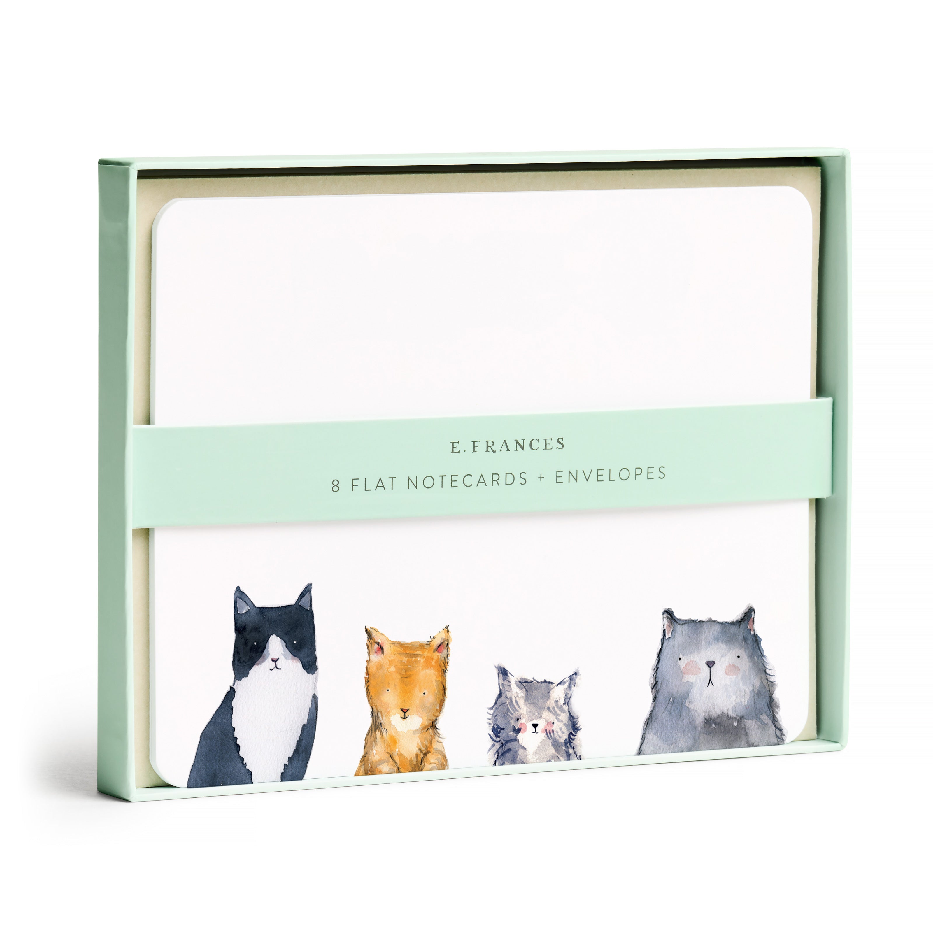 CAT'S MEOW FLAT NOTE-BOXED SET OF 8 NOTE CARDS