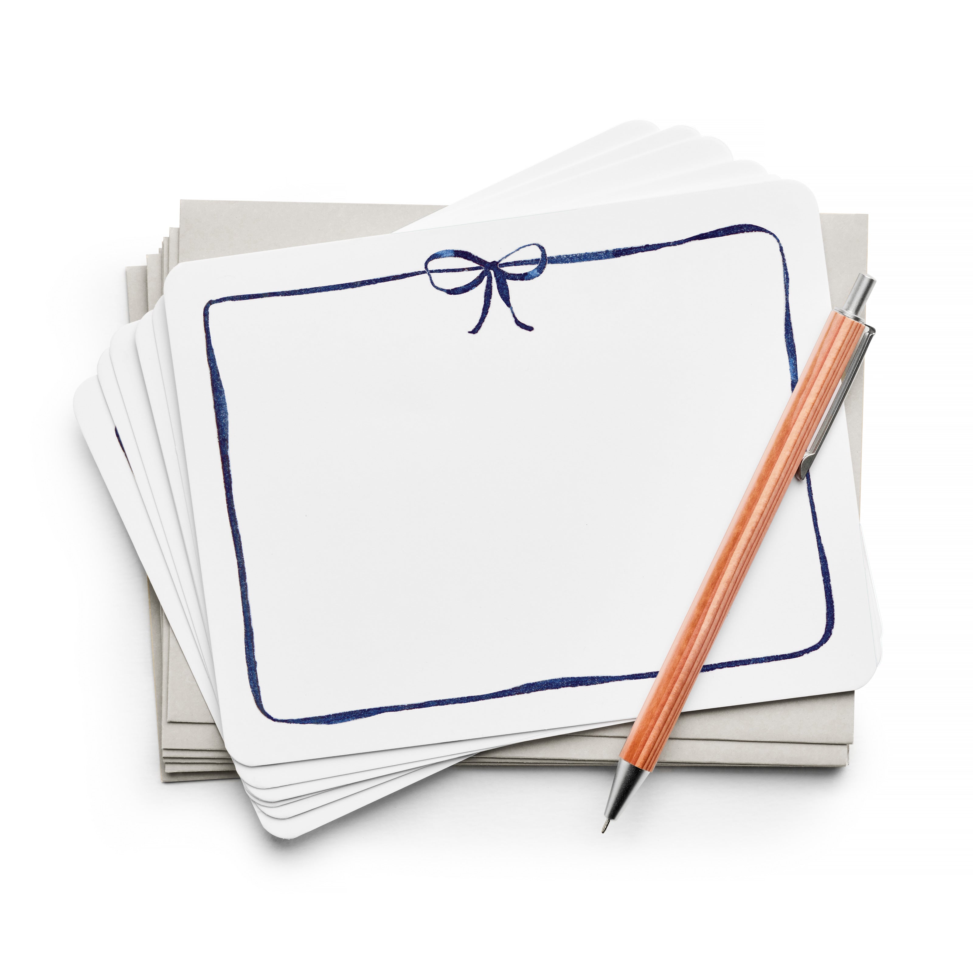 NAVY BOW FLAT NOTES BOXED SET OF 8
