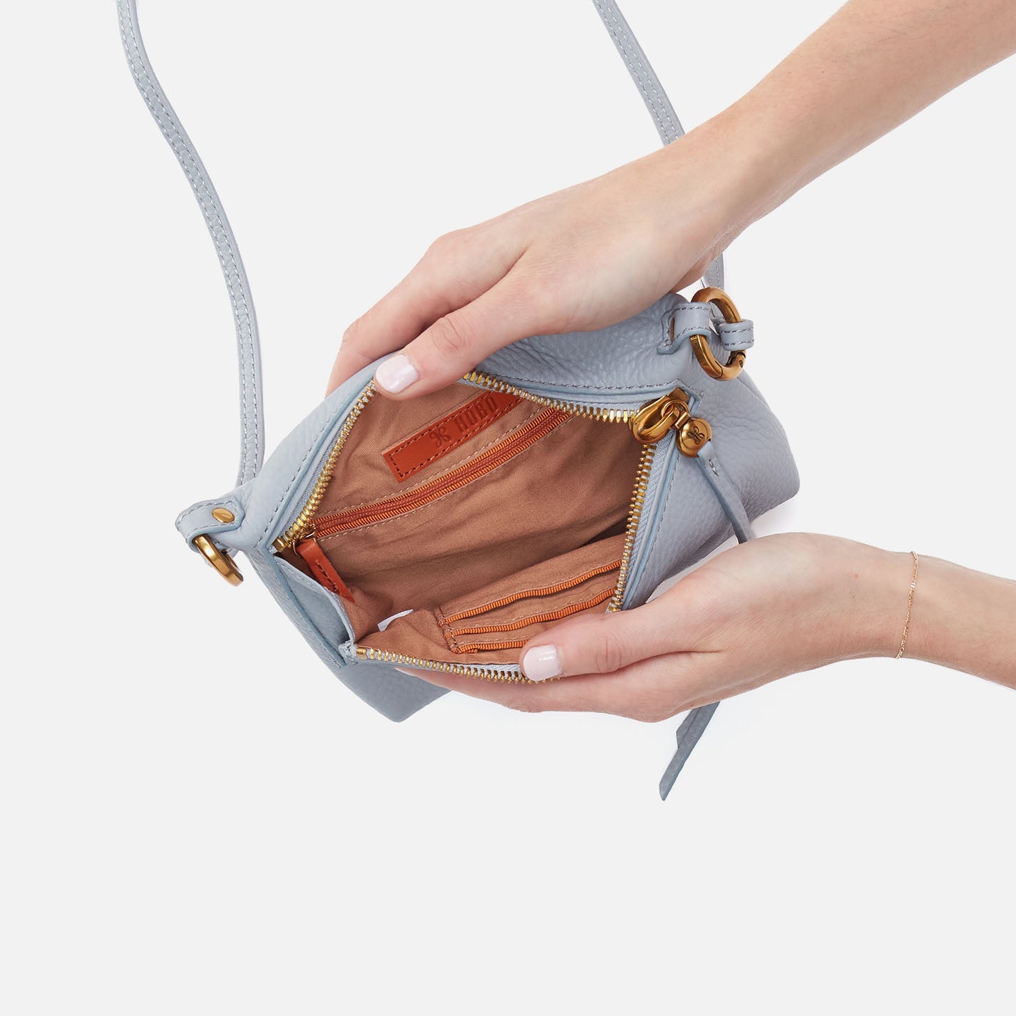 RUN ABOUT CROSSBODY PURSE-BLUE PEARL