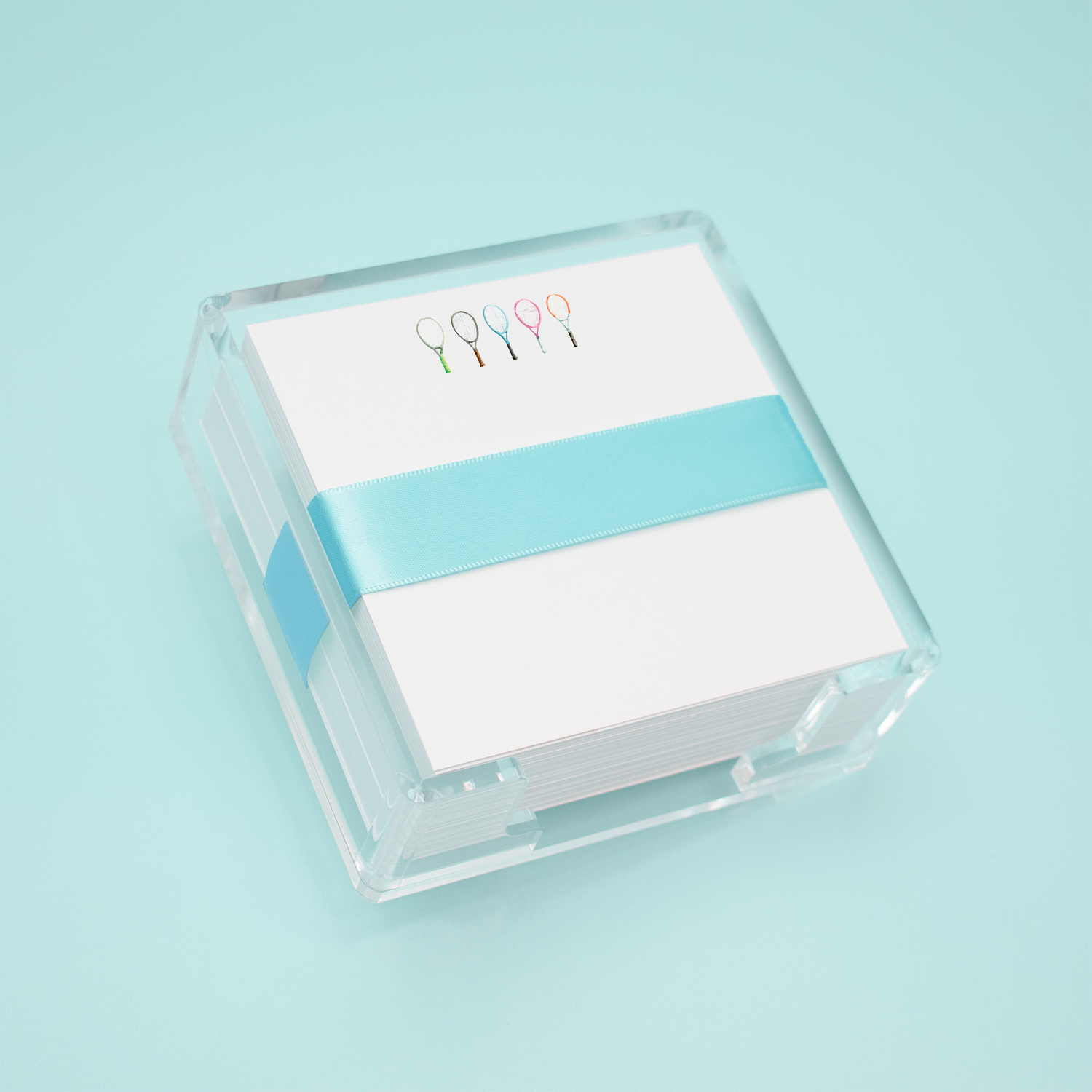 Square Desk Set - Tennis Rackets & Ball