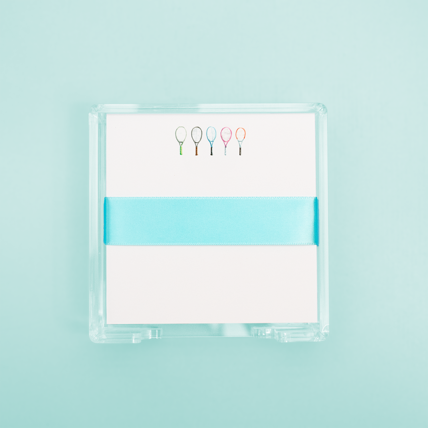 Square Desk Set - Tennis Rackets & Ball