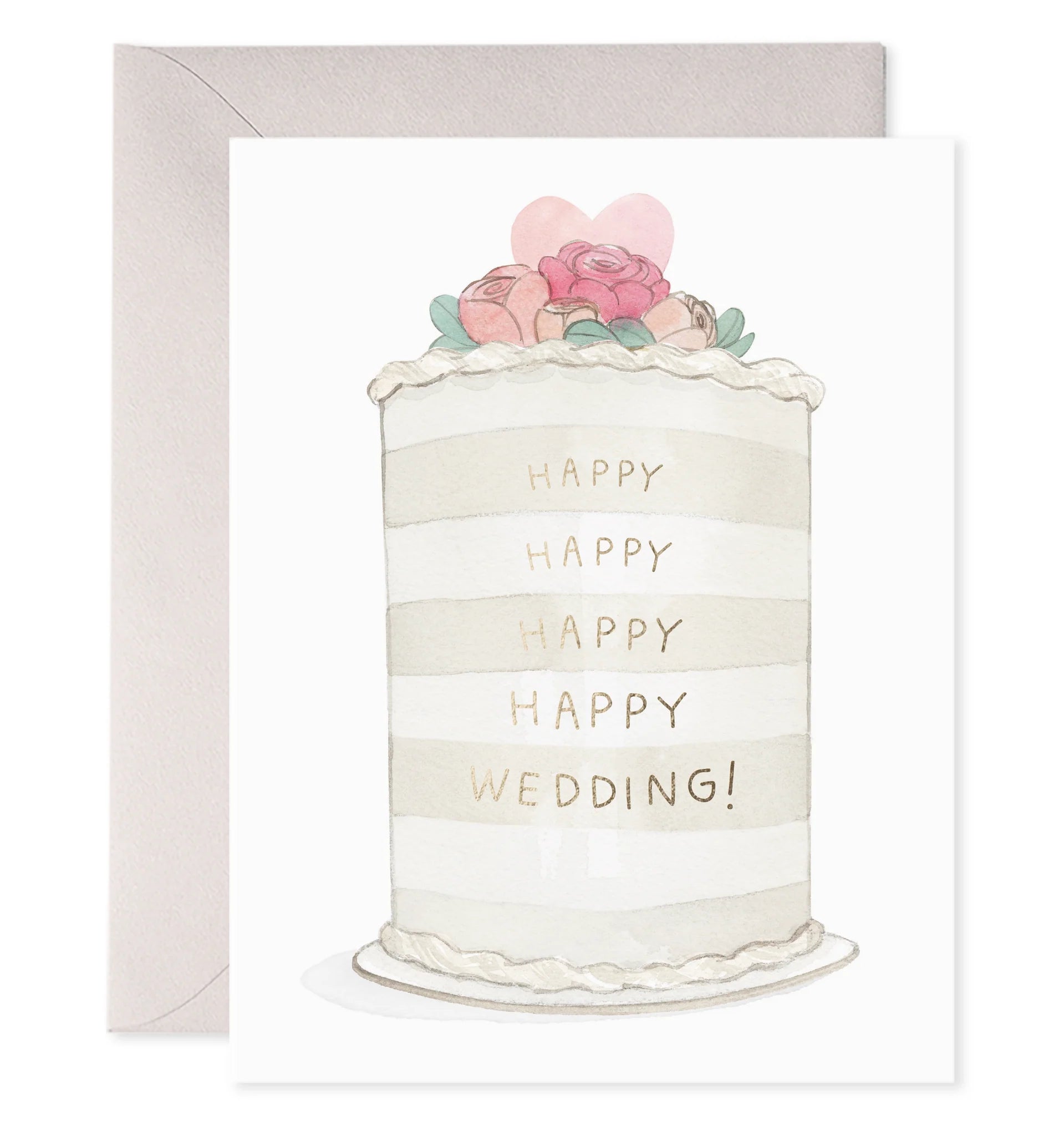 FROSTED WEDDING GREETING CARD
