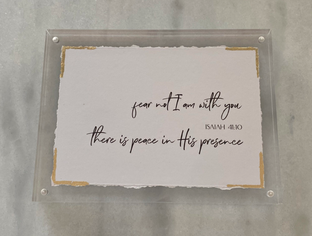 6" x 8" Acrylic Frame w/ Gold Accents - God Promises