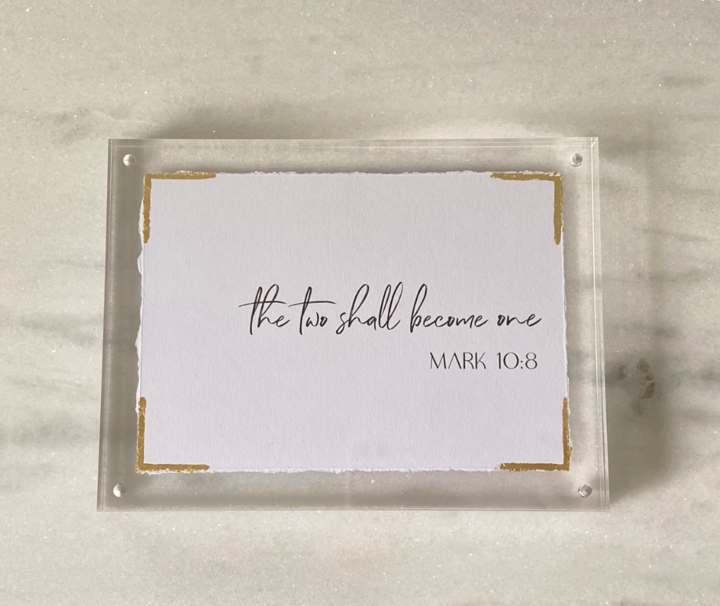 6" x 8" Acrylic Frame w/ Gold Accents - God Promises