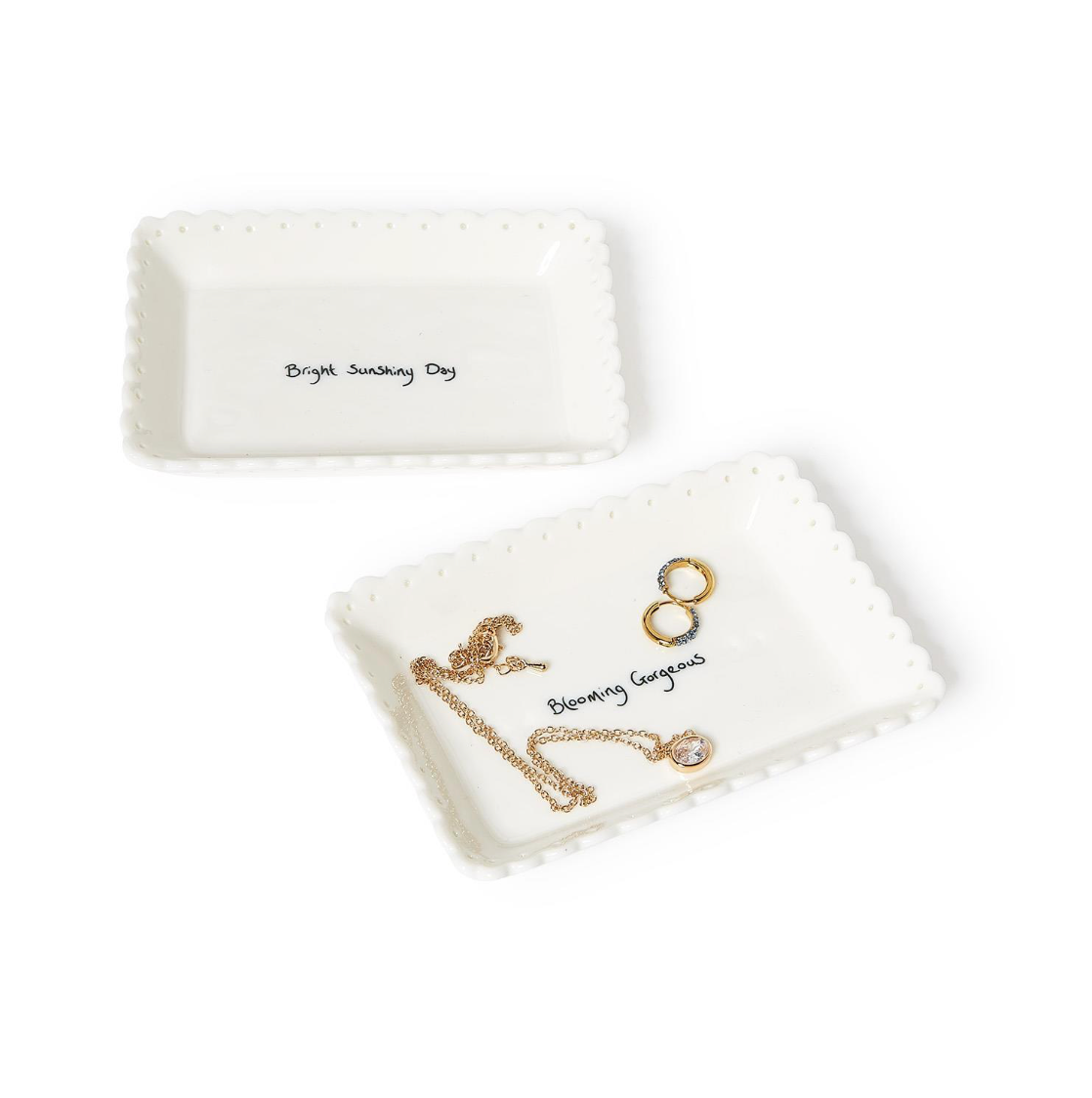 Scallop Rectangular Trinket Dish