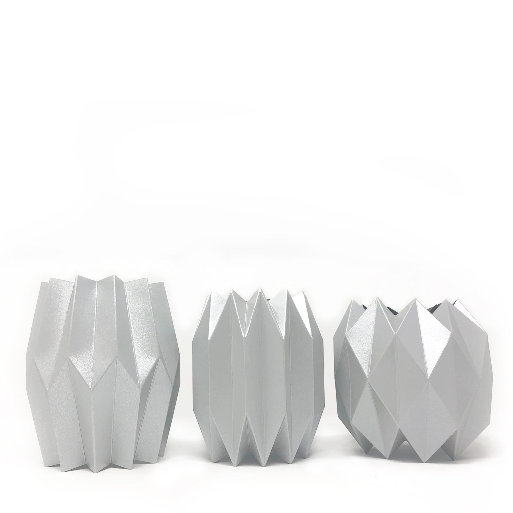 Silver Paper Vase Wrap (set of 3)