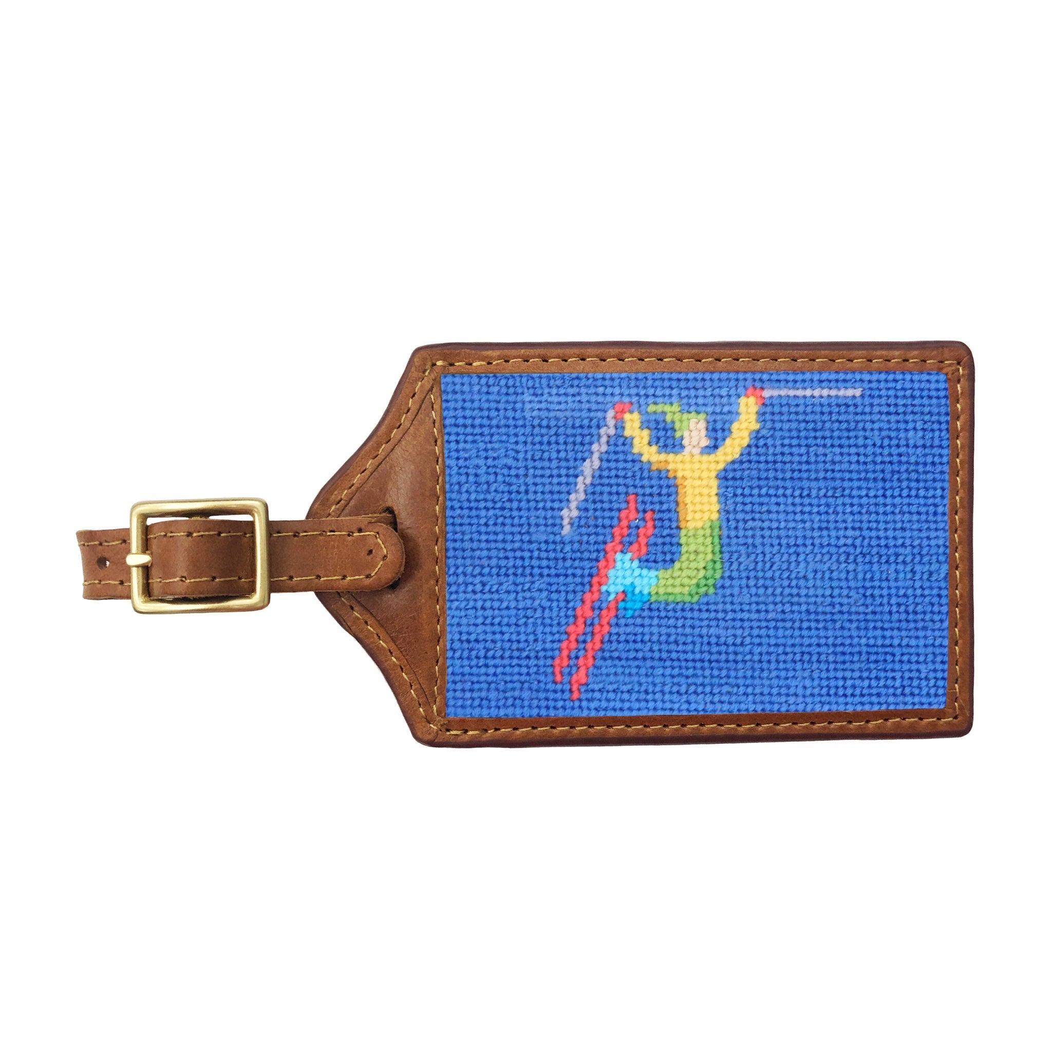 Ski Tricks Luggage Tag (Cobalt)