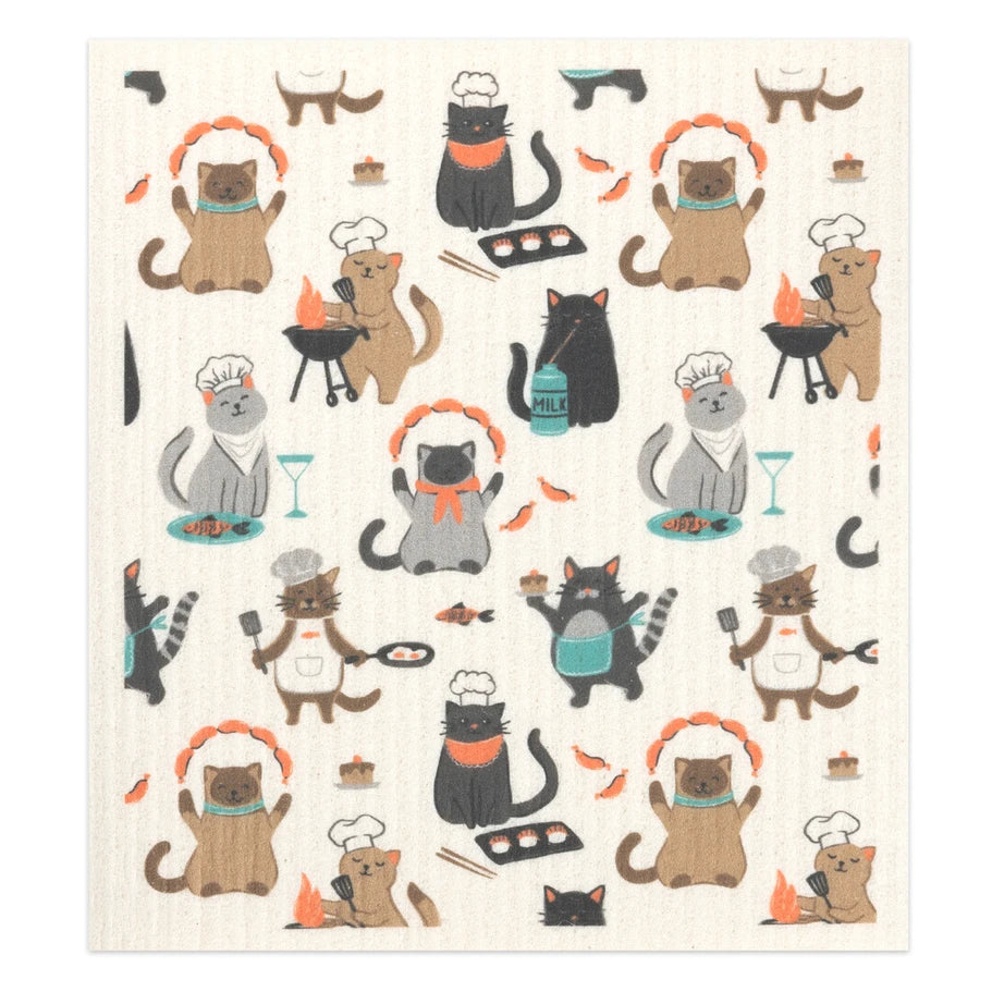 SWEDISH DISH CLOTH-CULINARY CATS