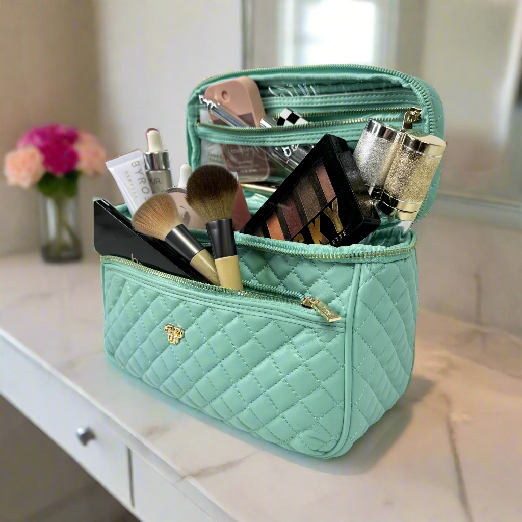 CLASSIC TRAIN CASE-TURQUOISE QUARTZ