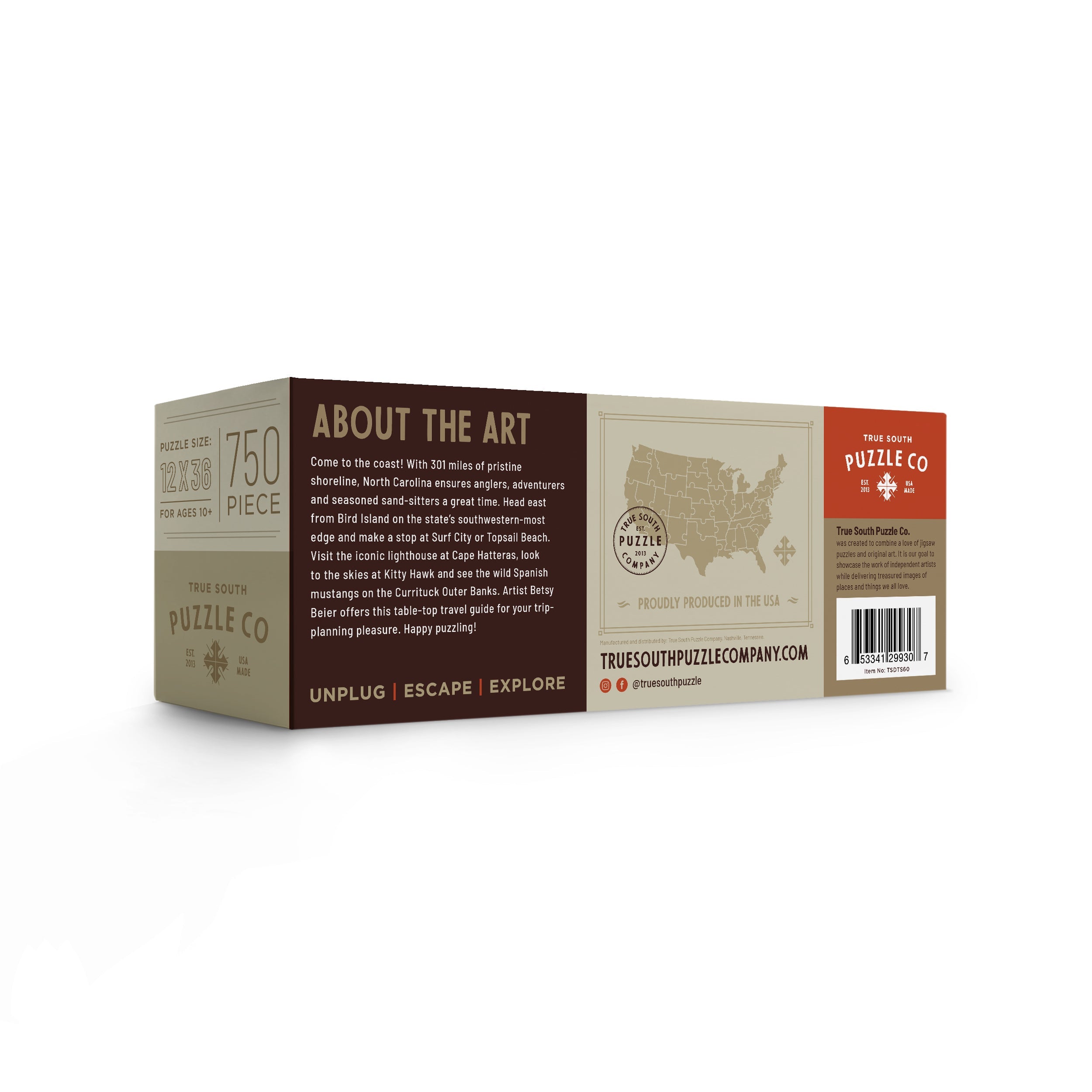 North Carolina Coast Pano Box Puzzle