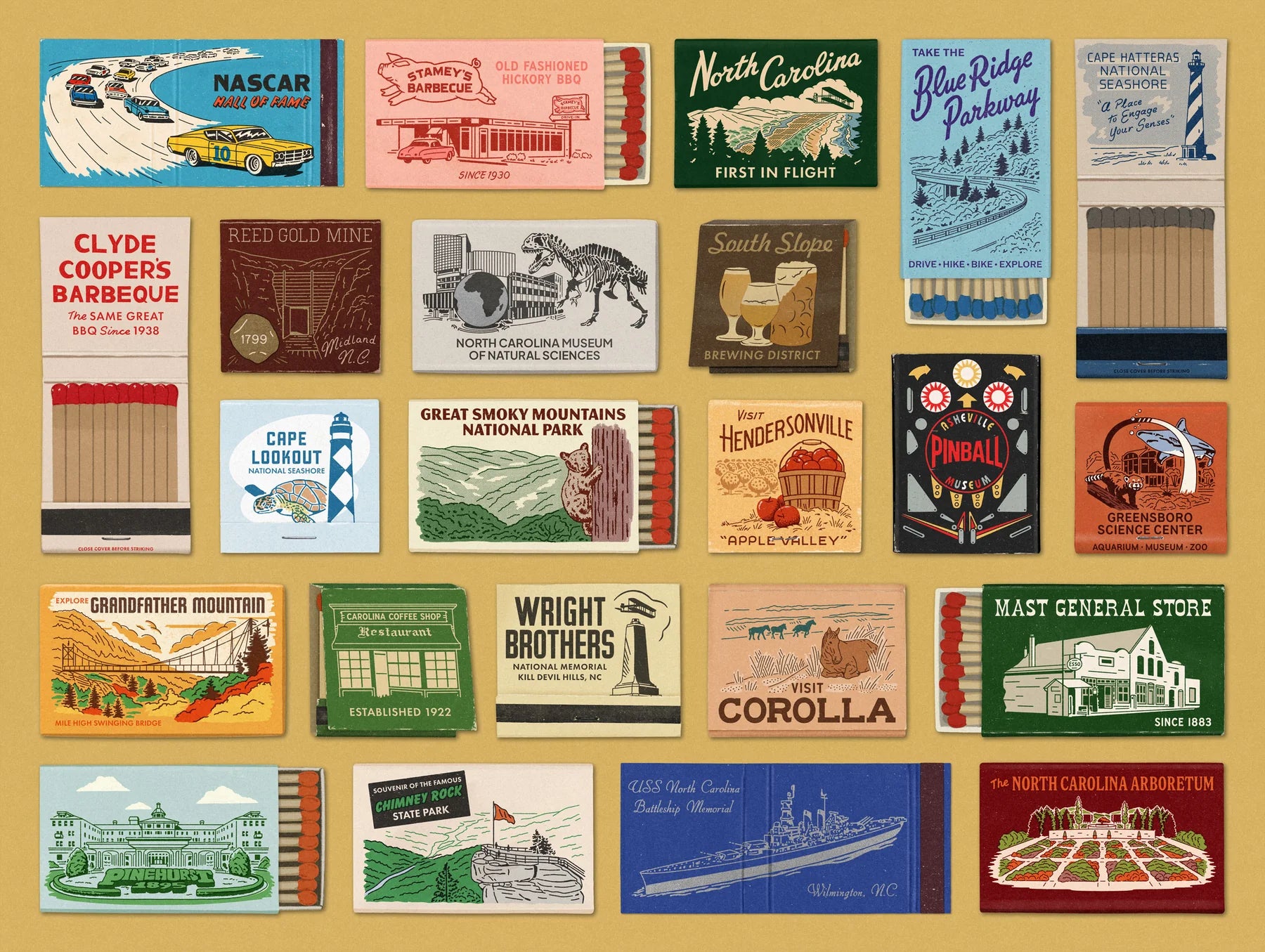 NC State Matchbooks 500 pc Puzzle