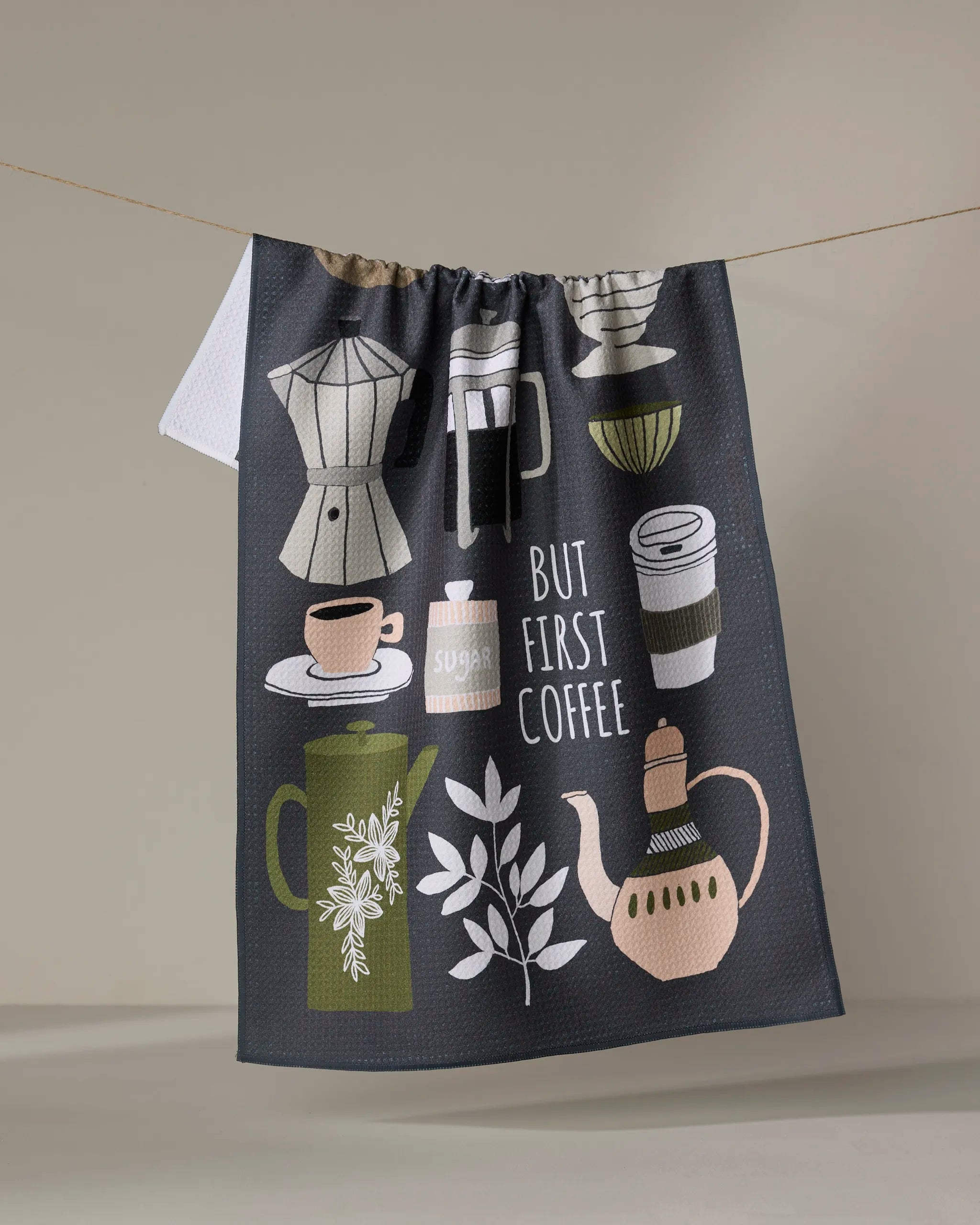 TEA TOWEL-BUT FIRST COFFEE