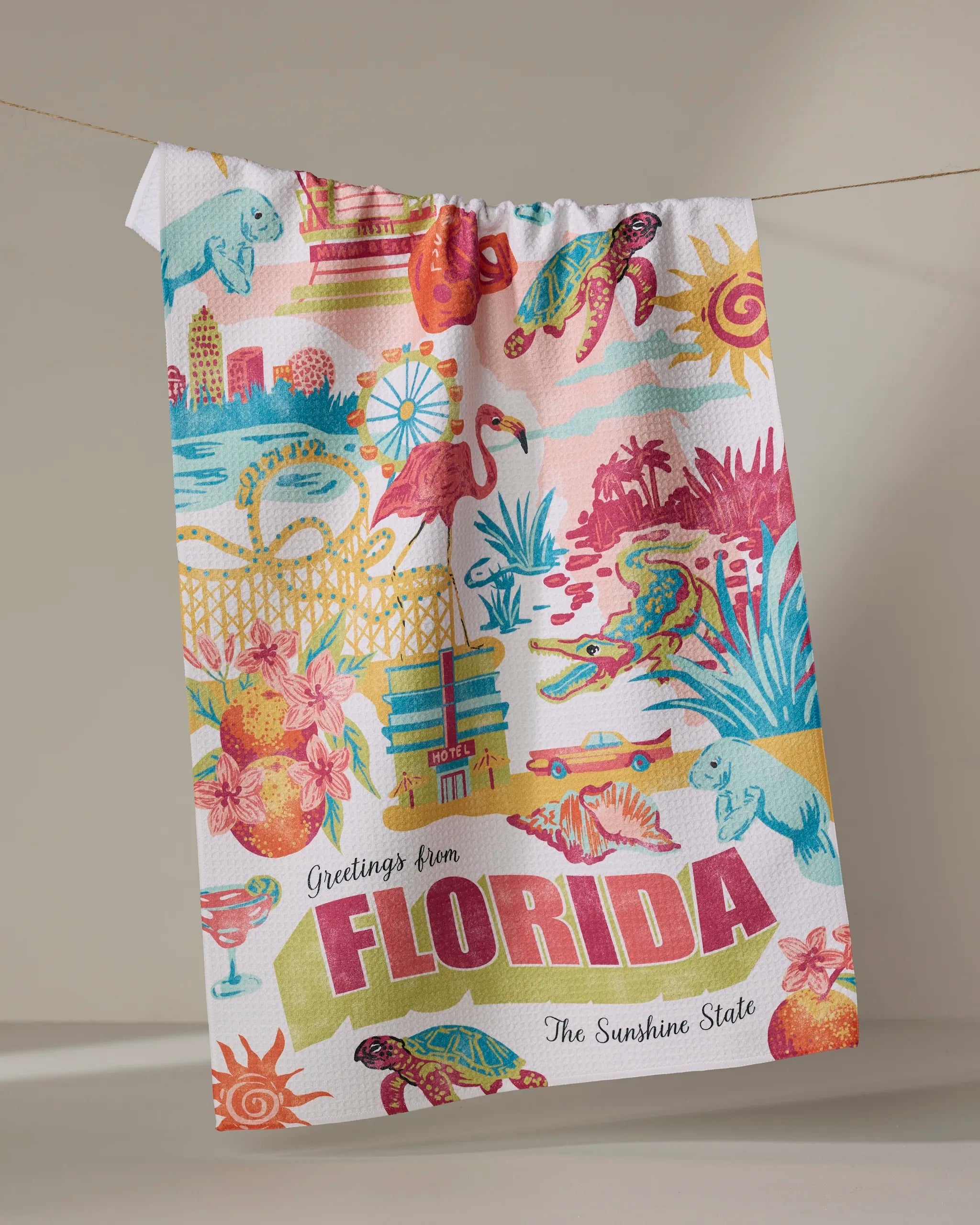 Tea Towel - Greetings from Florida