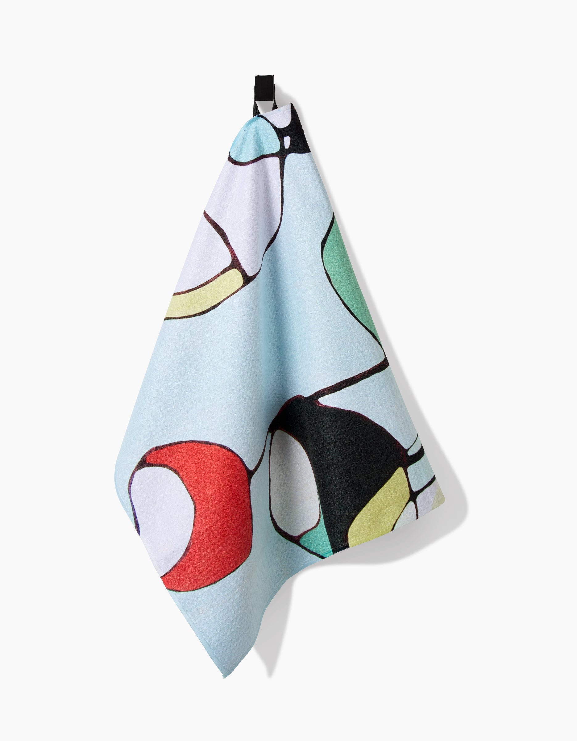 GEOMETRY TEA TOWEL-MODERN POPPY