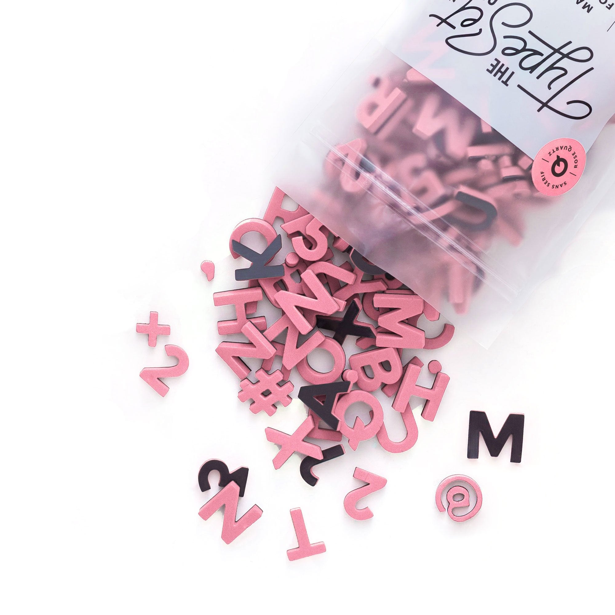 Magnetic Letters Rose Quartz (classic serif)