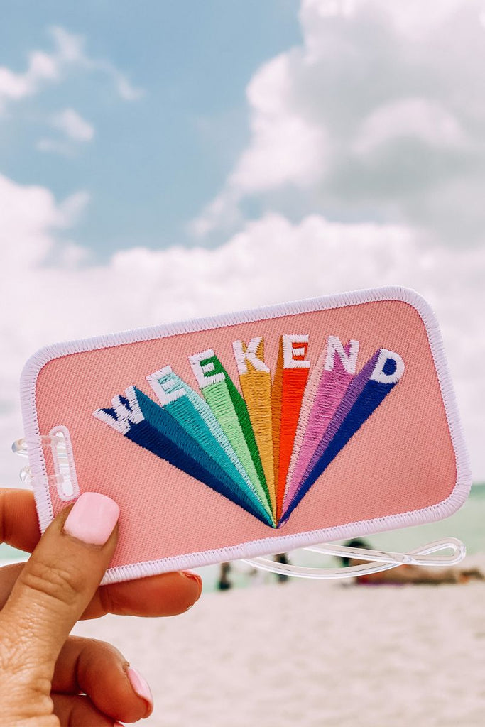 Weekend Rainbow Luggage Tag