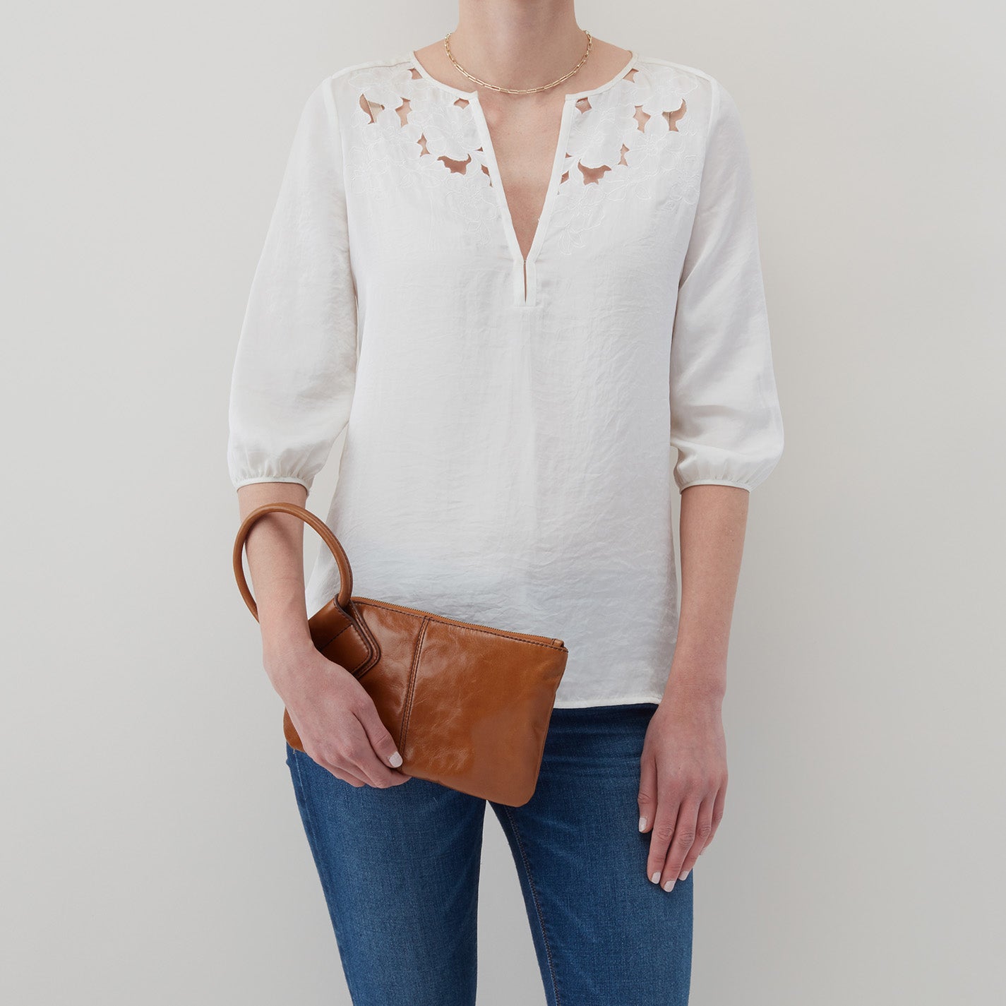 Sable Wristlet Clutch - Truffle
