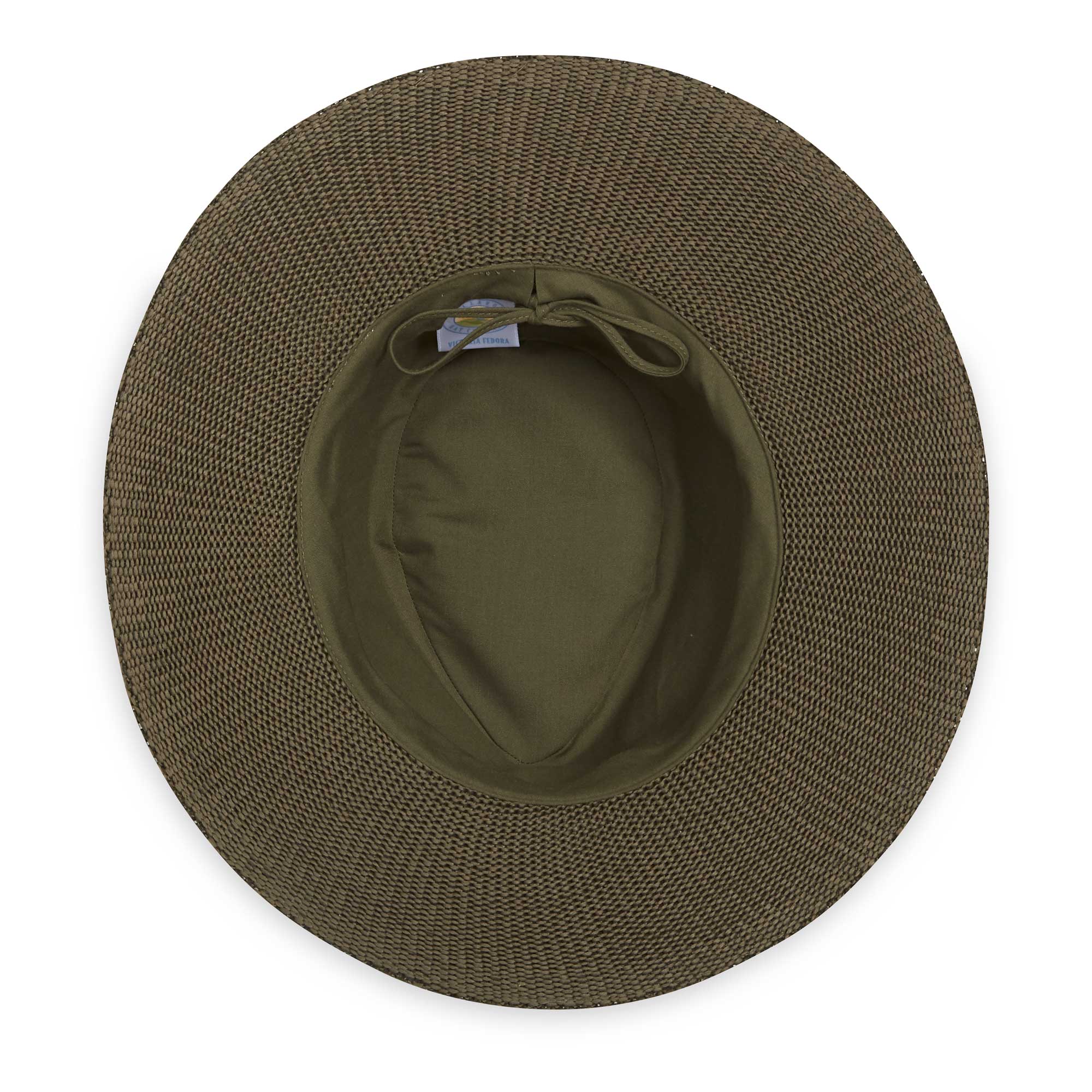 Victoria Fedora - Olive - Poly Straw