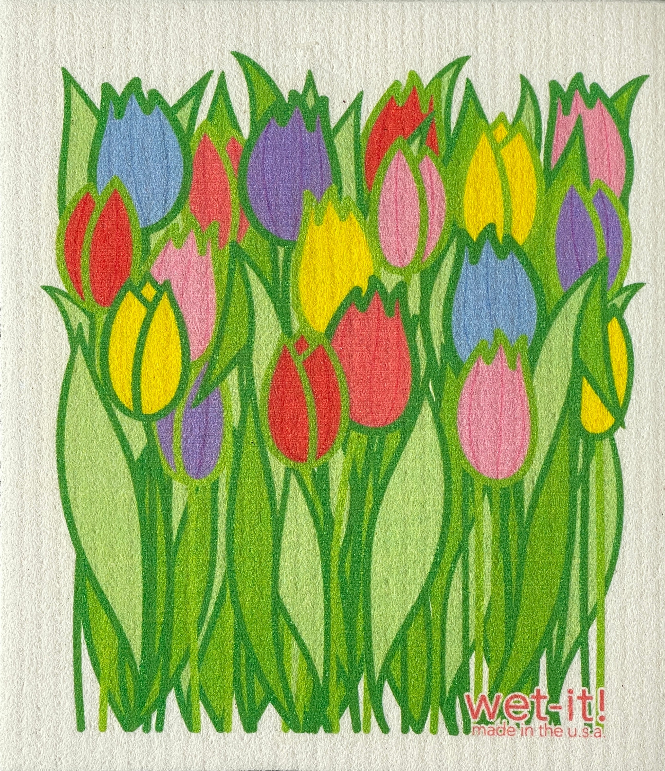 TULIP FIELD SWEDISH CLOTH
