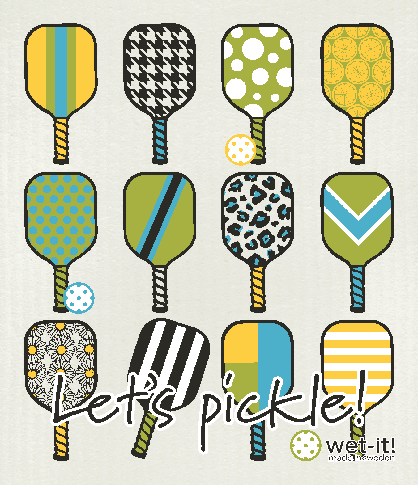 PICKLE PADDLE FUN SWEDISH CLOTH