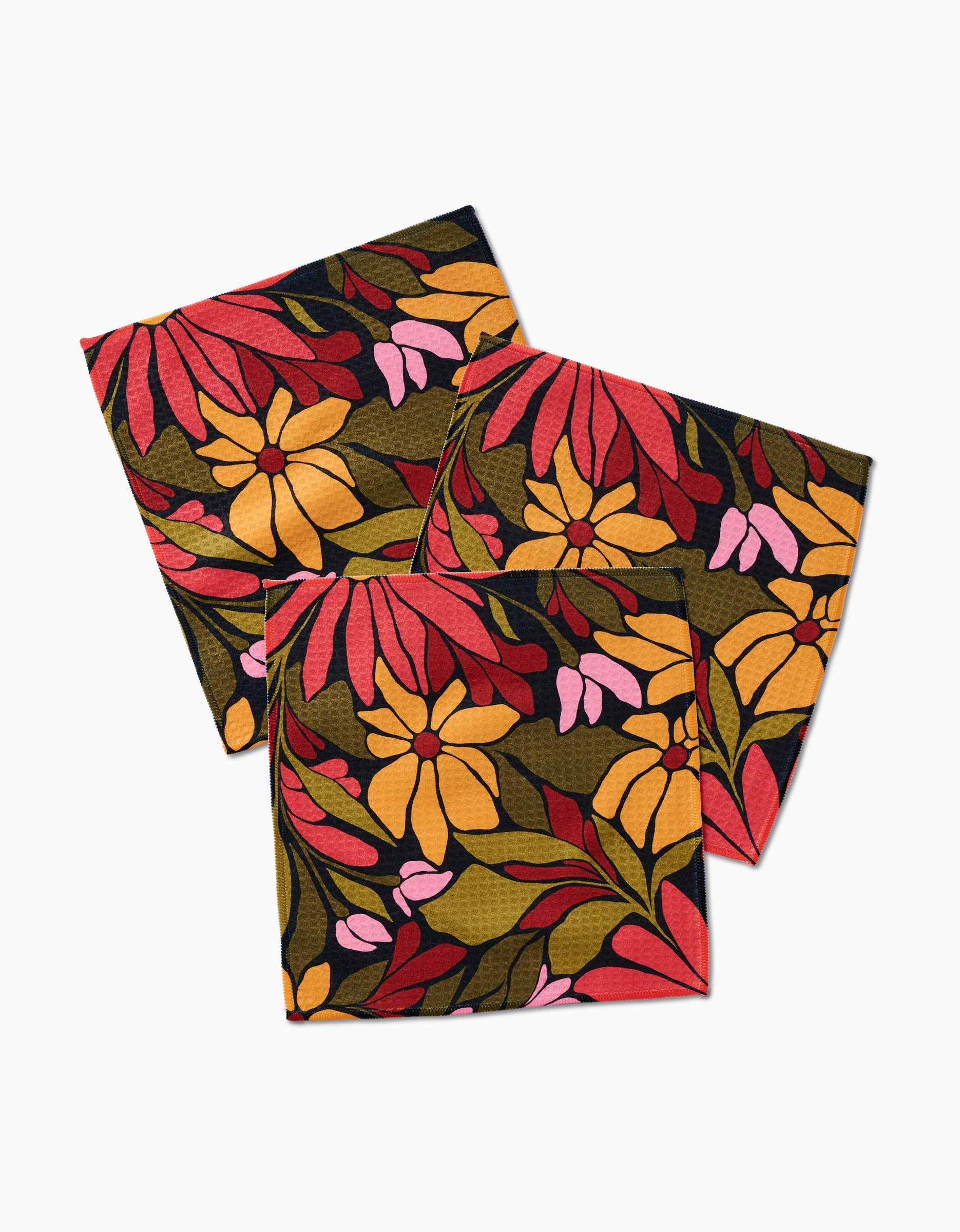 Lux Washcloths (set of 3) - Blooming Black