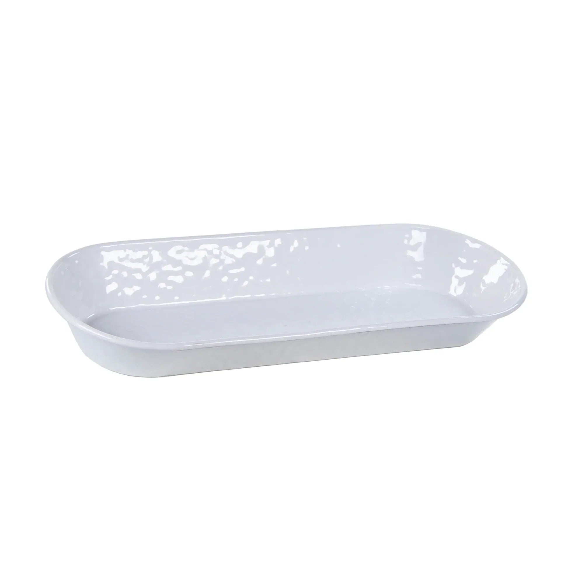Solid White Oval Basket