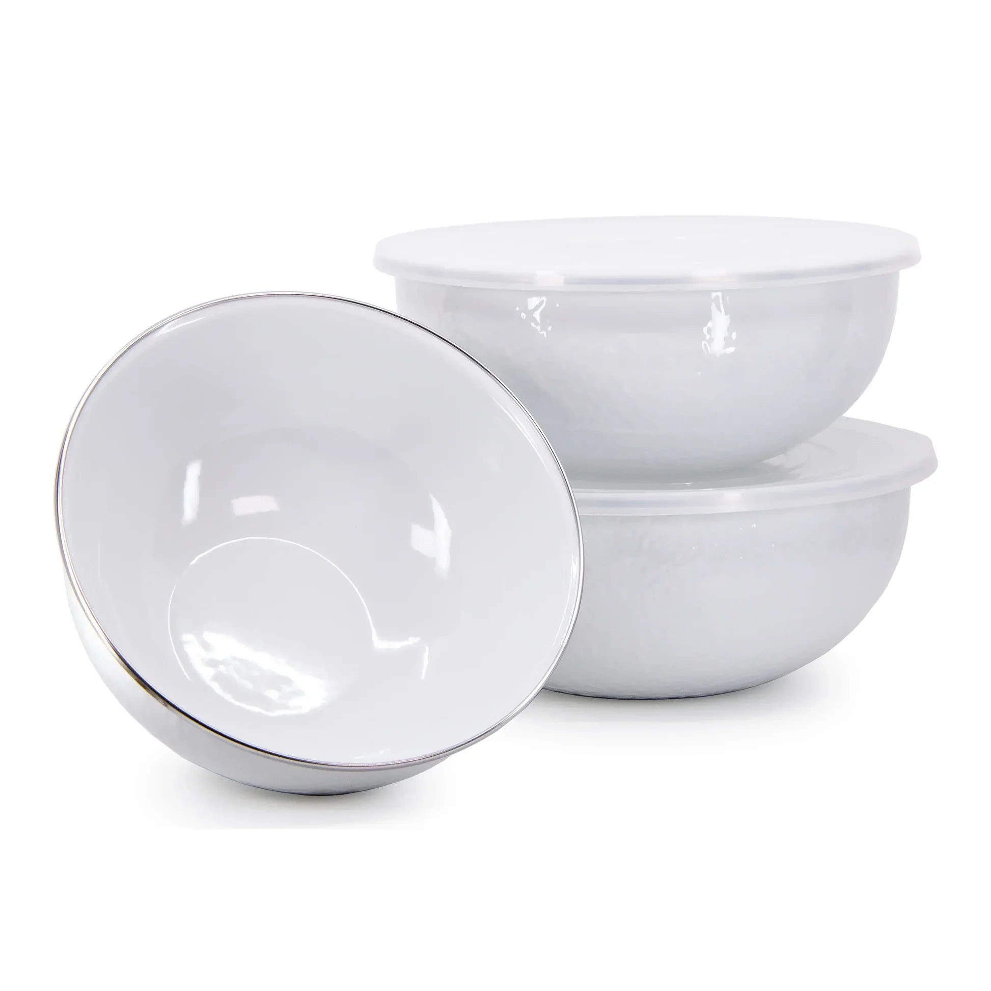 Solid White Mixing Bowls - Nesting (set of 3)