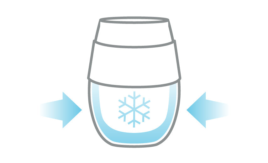 Wine Freeze Cooling Cup in Black Swirl