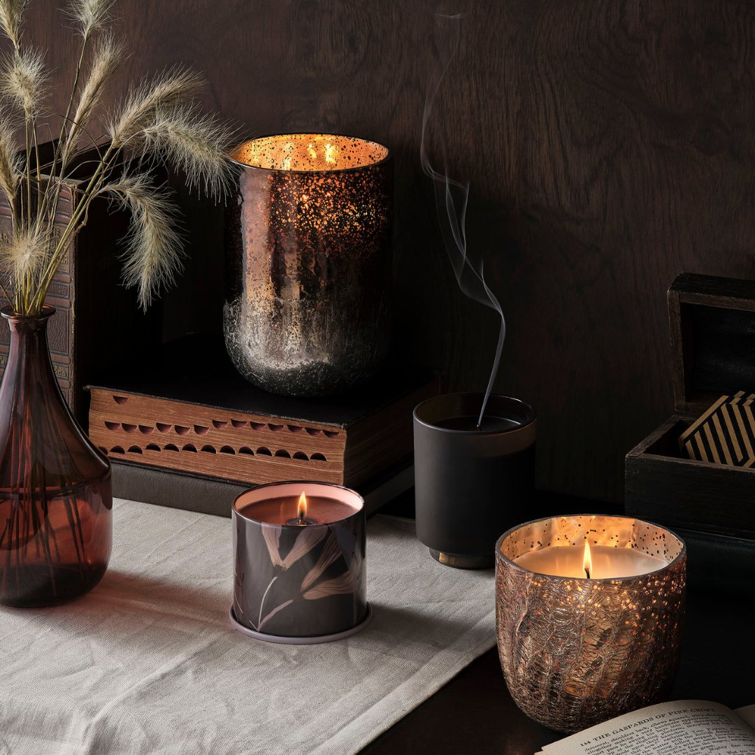 WOODFIRE SMALL BOXED CRACKLE GLASS CANDLE 8.3 OZ