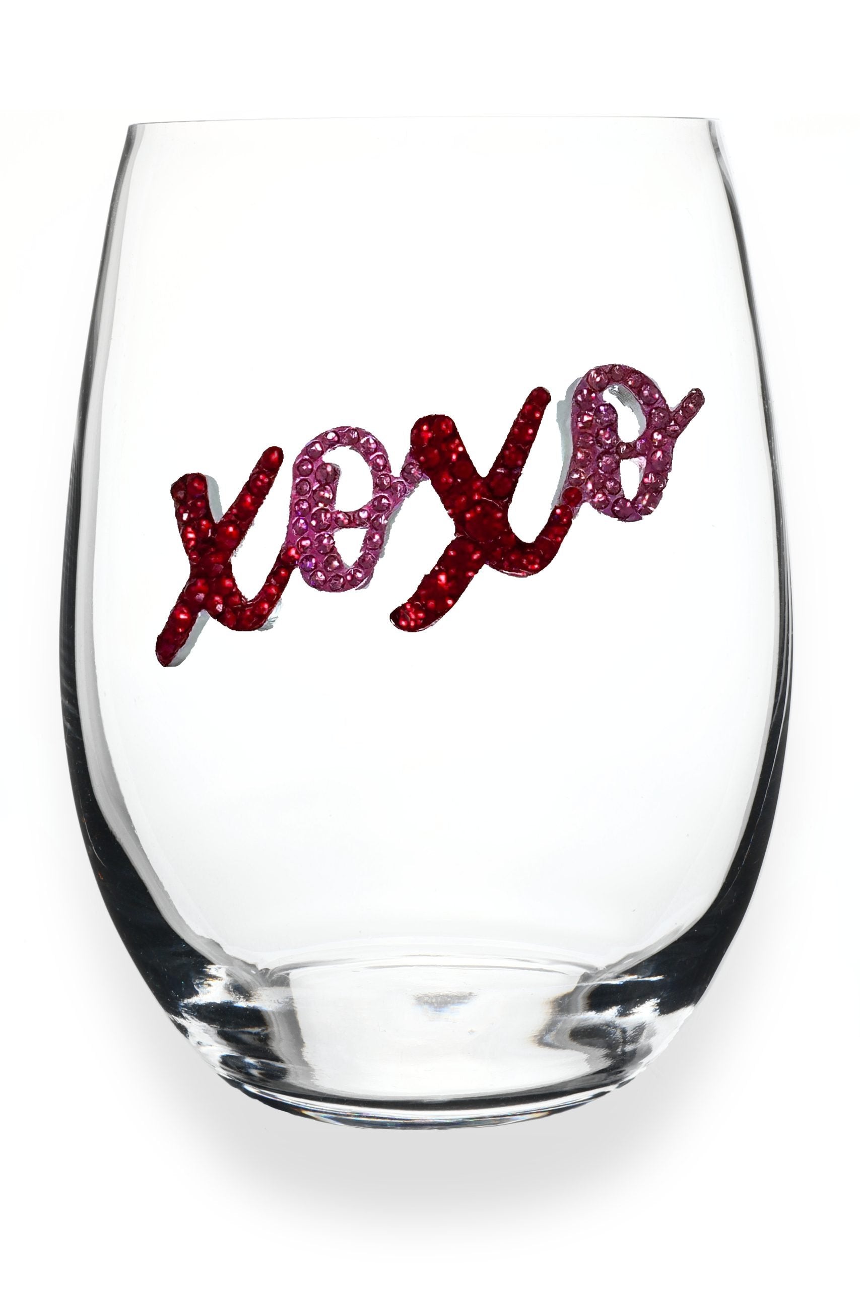 Valentine's Day "XOXO" Stemless Wine Glass