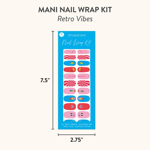NAIL WRAP KIT RETRO VIBES