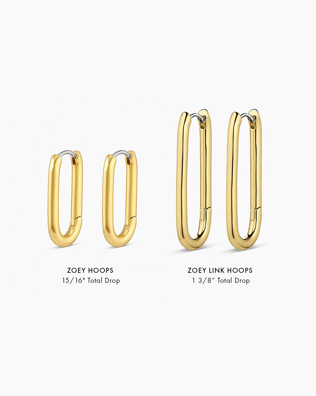 Zoey Shimmer Hoops (Gold)