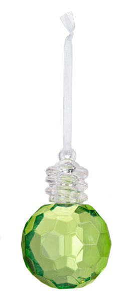 2.75" Round Holiday Light Bulb Ornament, Acrylic