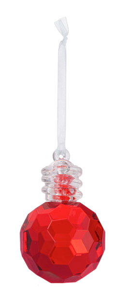 2.75" Round Holiday Light Bulb Ornament, Acrylic