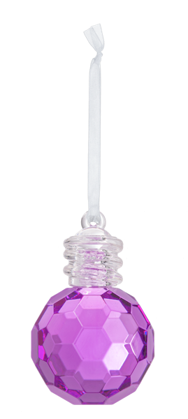 2.75" Round Holiday Light Bulb Ornament, Acrylic