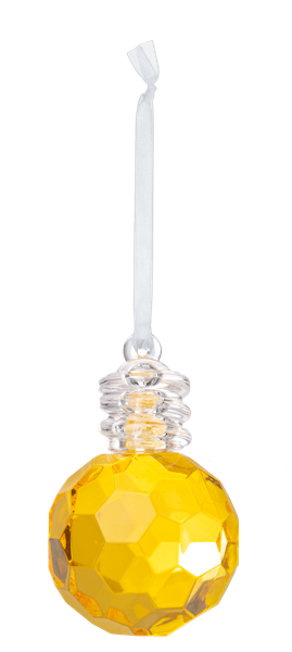 2.75" Round Holiday Light Bulb Ornament, Acrylic