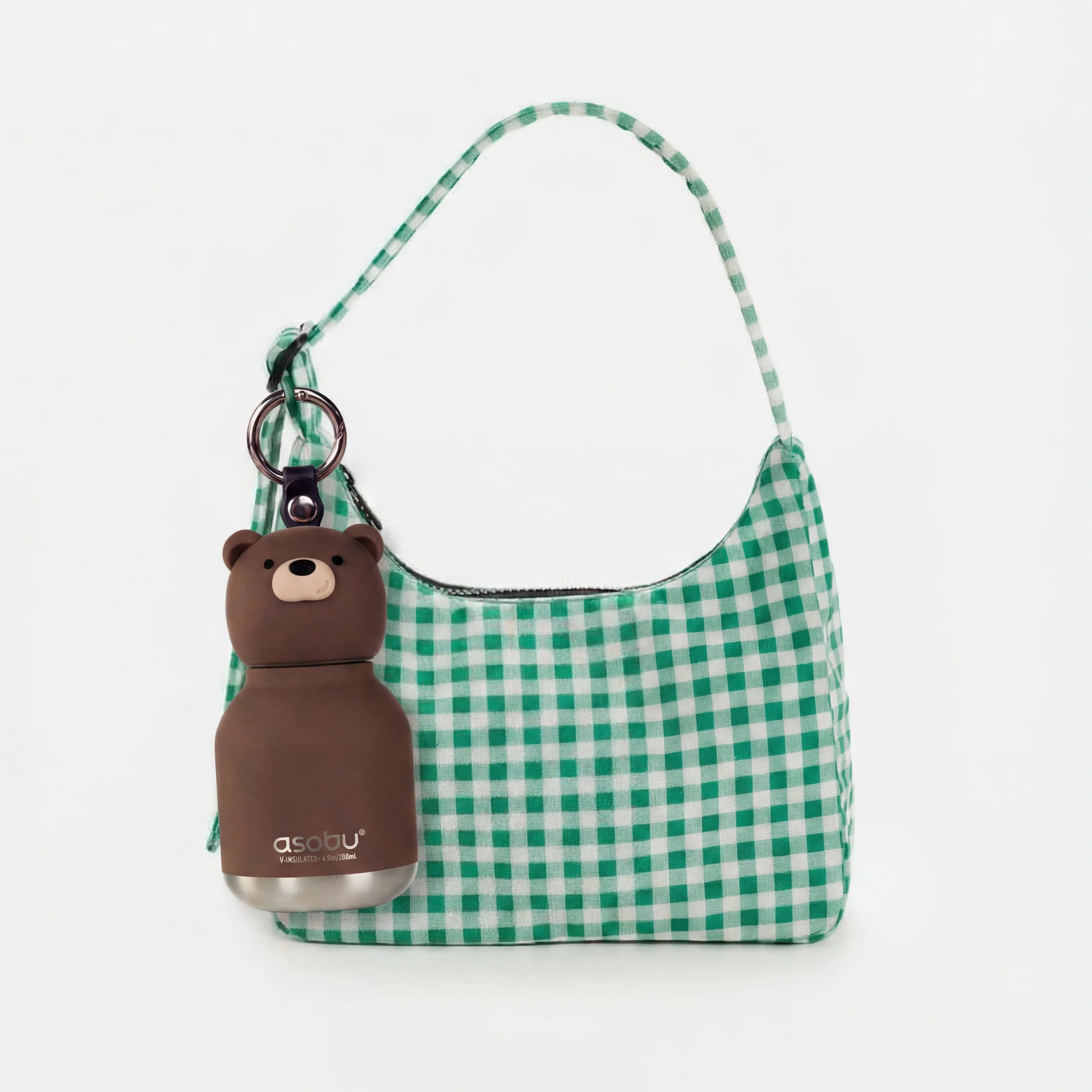 Bag Charm Water Bottle - Brown Bear