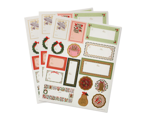 PACK OF 3 SHEETS CHRISTMAS TIDE STICKERS & LABELS