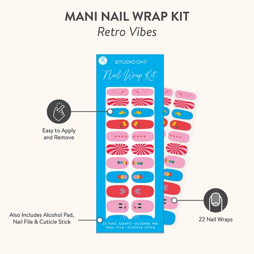 NAIL WRAP KIT RETRO VIBES