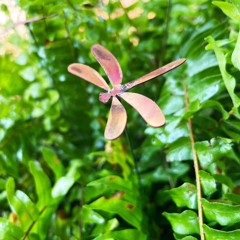 Copper Enamel Dragonfly (bare) Poke - Small