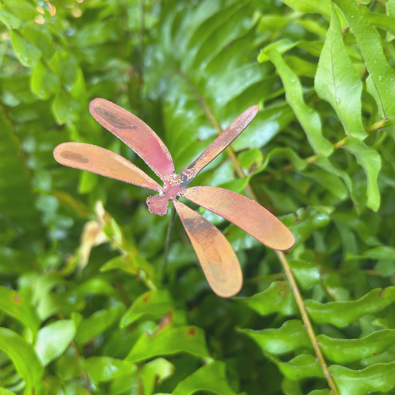 Copper Enamel Dragonfly (bare) Poke - Small