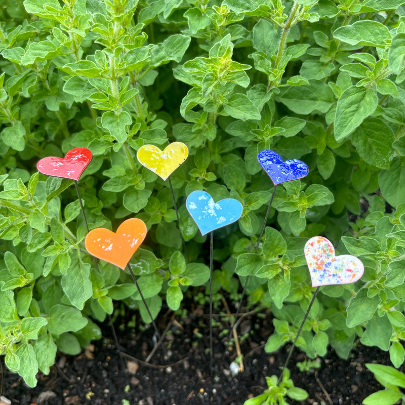 Copper Enamel Heart Poke - Small