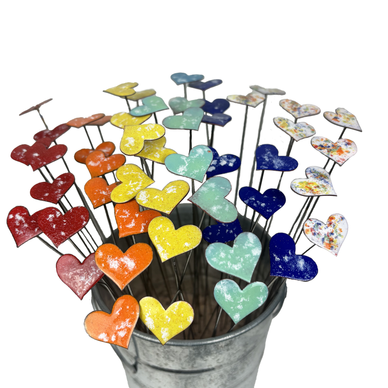 Copper Enamel Heart Poke - Small