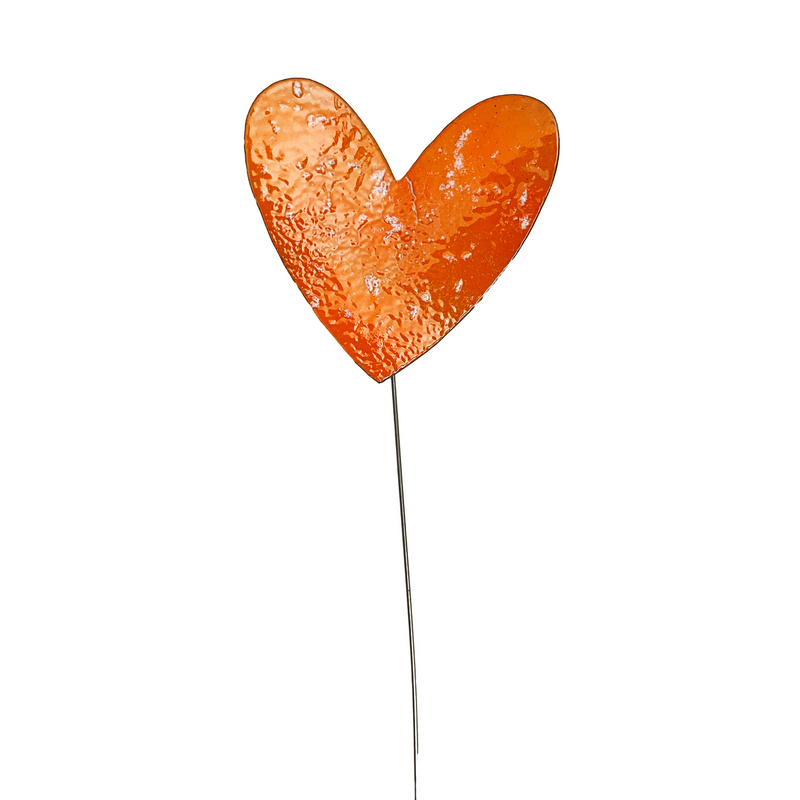 MEDIUM COPPER ENAMEL HEARTS