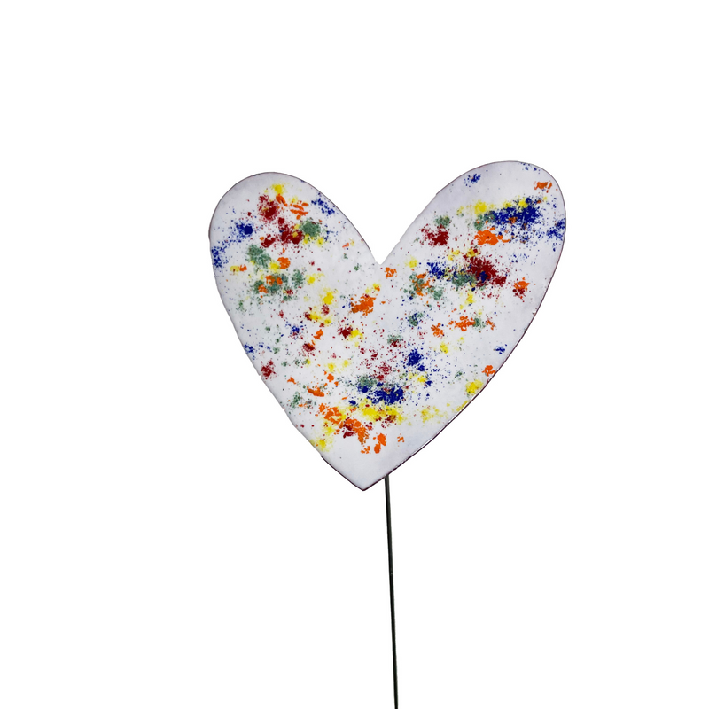 MEDIUM COPPER ENAMEL HEARTS