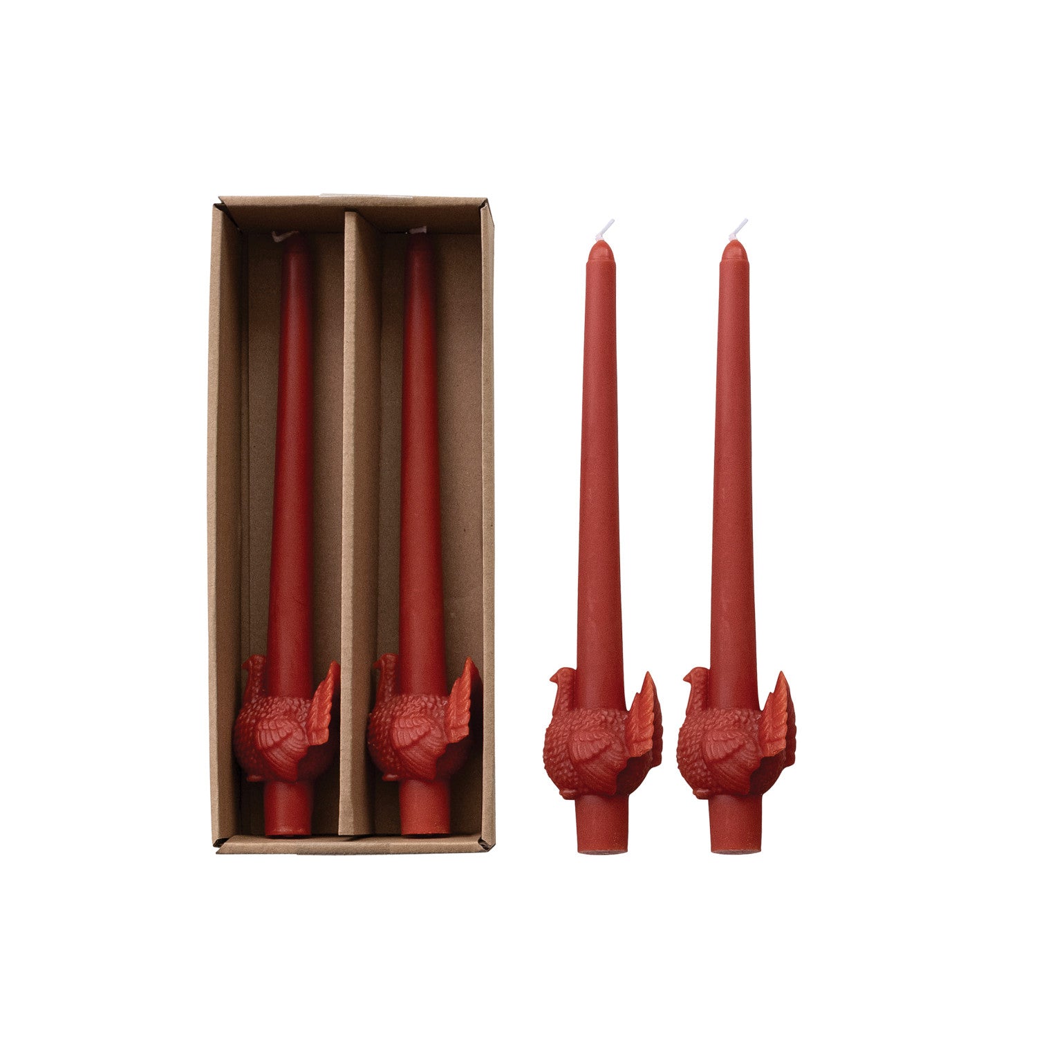 Turkey Taper Candles (set of 2) - Unscented