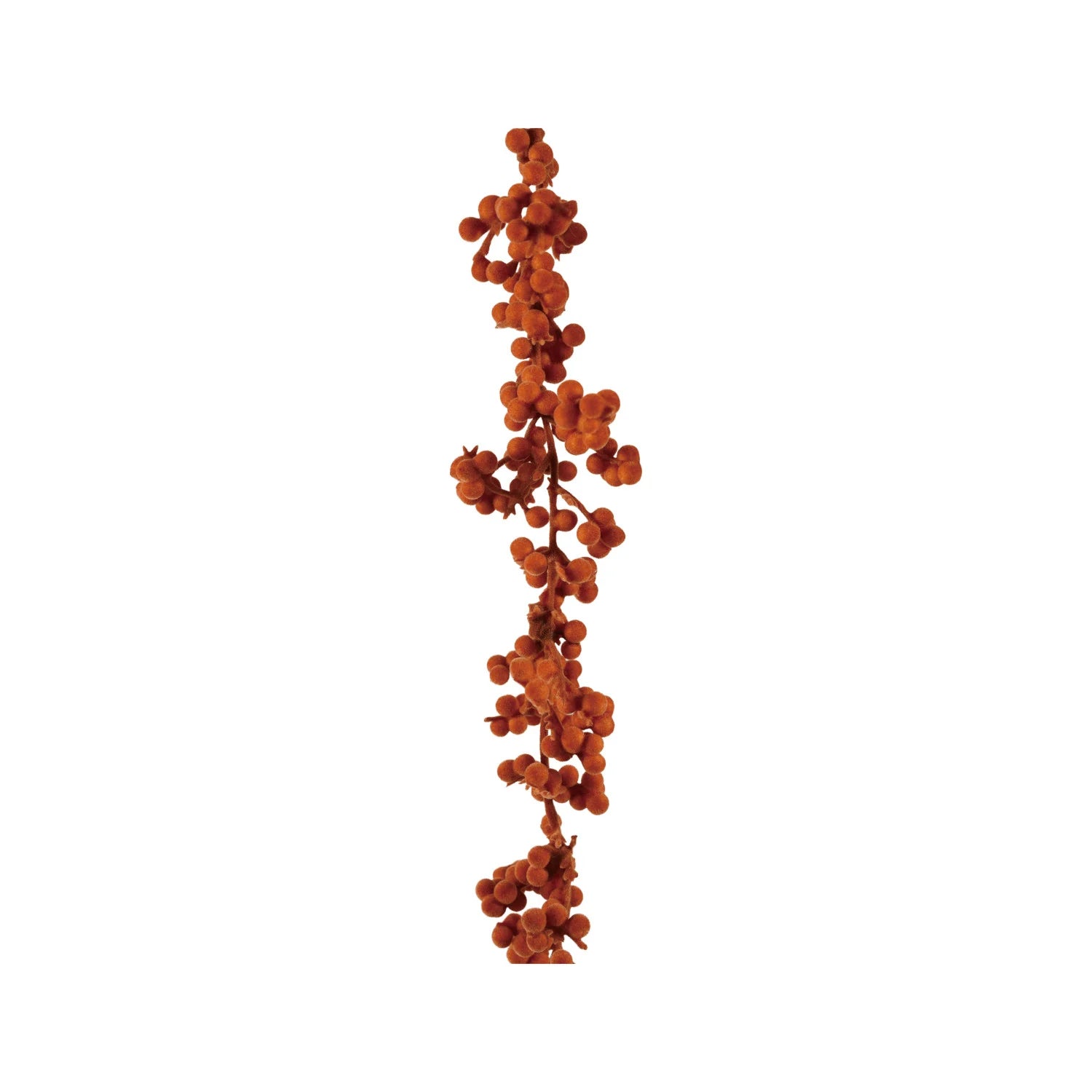 Flocked Foam Ball Garland, Orange Color