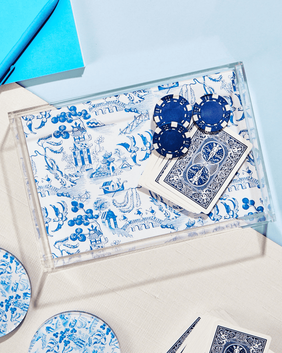 ACRYLIC TRAY CHINOISERIE