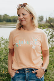Simply Lakegirl Tee - Peach Large