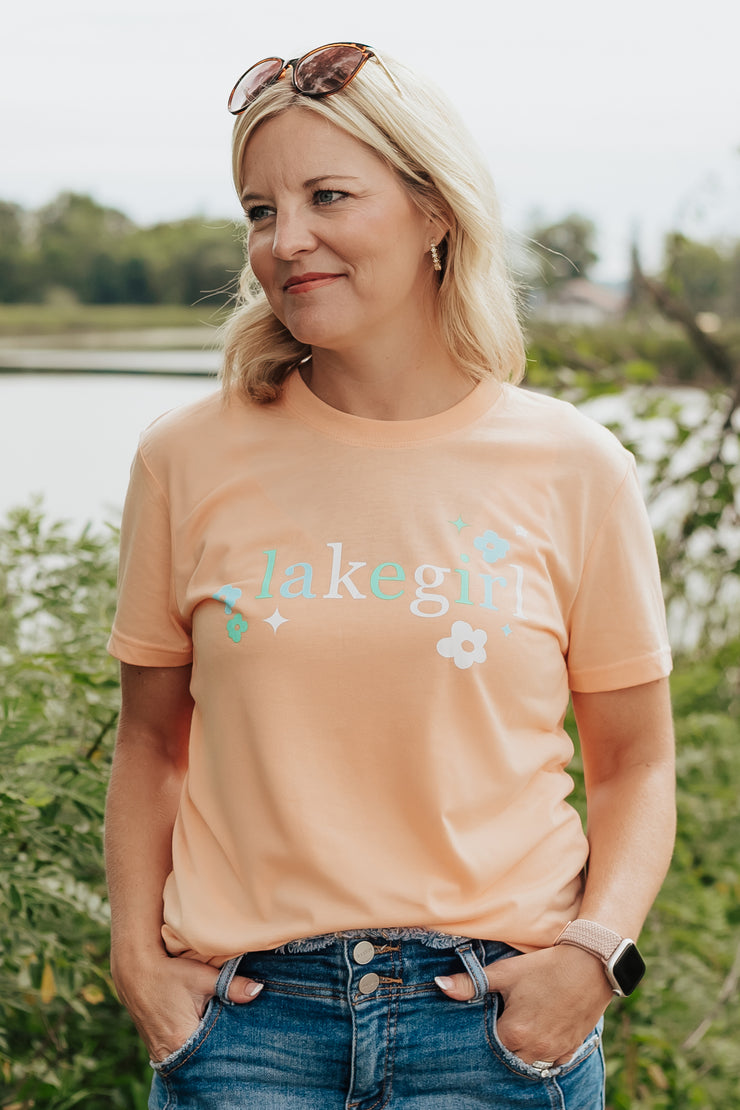 Simply Lakegirl Tee - Peach XL